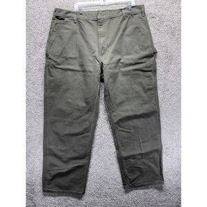 Carhartt Carpenter Dungaree Work Pants B11MOS Green 42 x 32 Made In USA Firehose